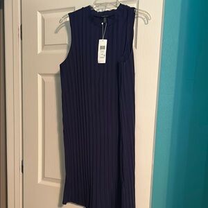 Eileen Fisher Blue Sleeveless Sheath Dress